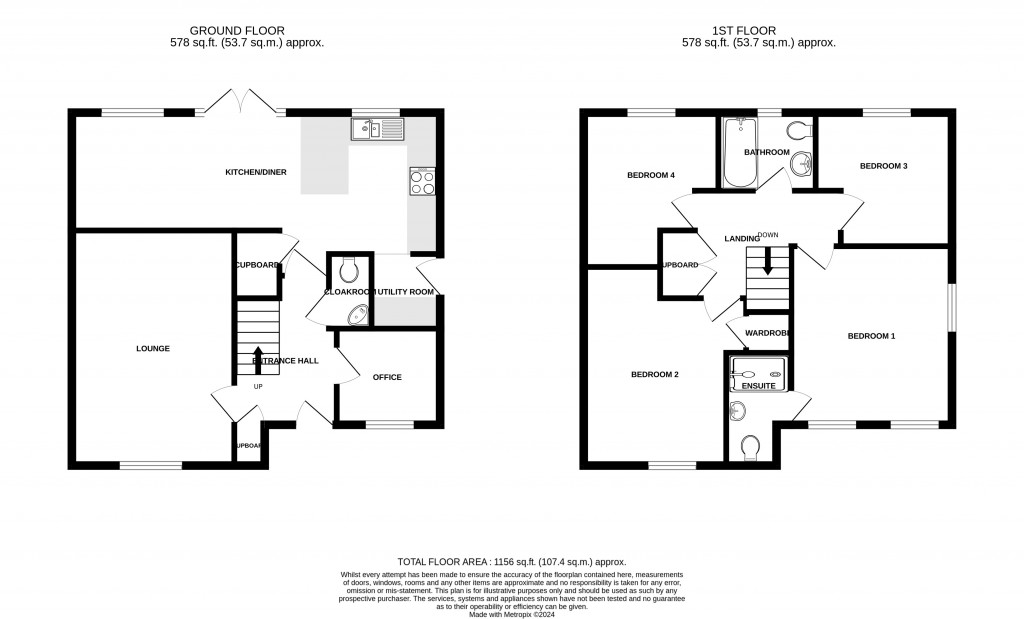 Floorplans For Dolly Drove, Crimchard, Chard, Somerset, TA20
