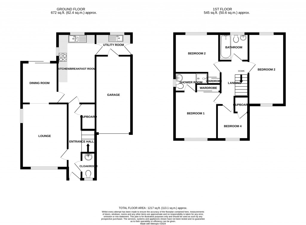 Floorplans For Bryer Close, Chard, Somerset, TA20