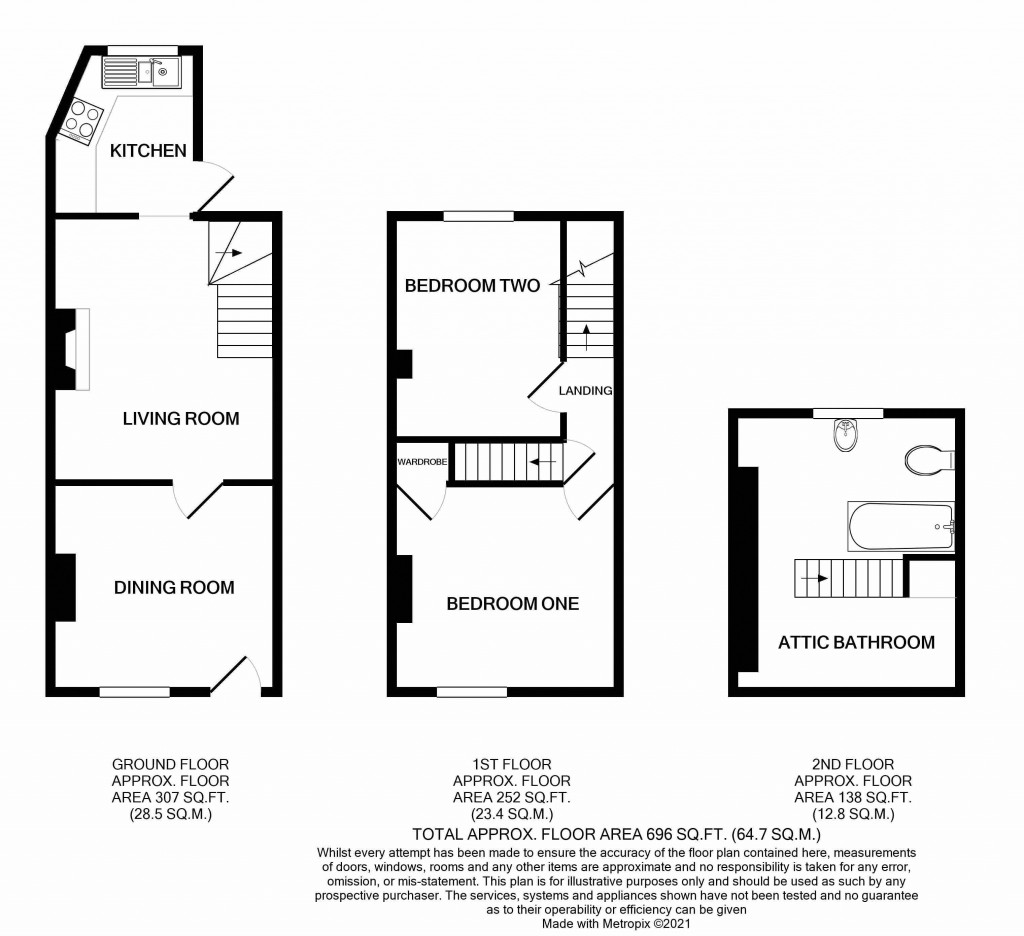 Floorplans For Combe Street, Chard, Somerset, TA20