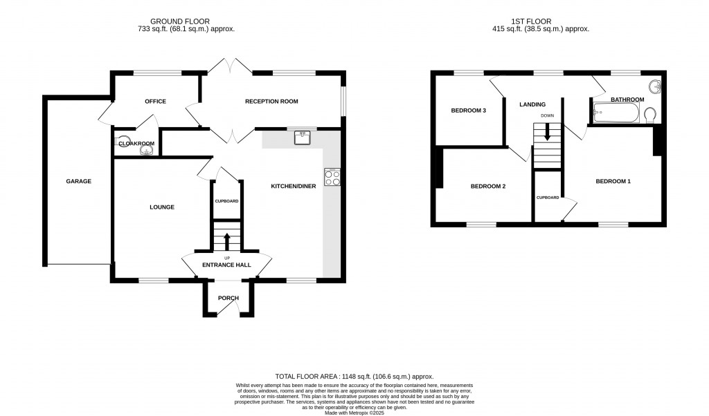 Floorplans For Bews Lane, Chard, Somerset, TA20