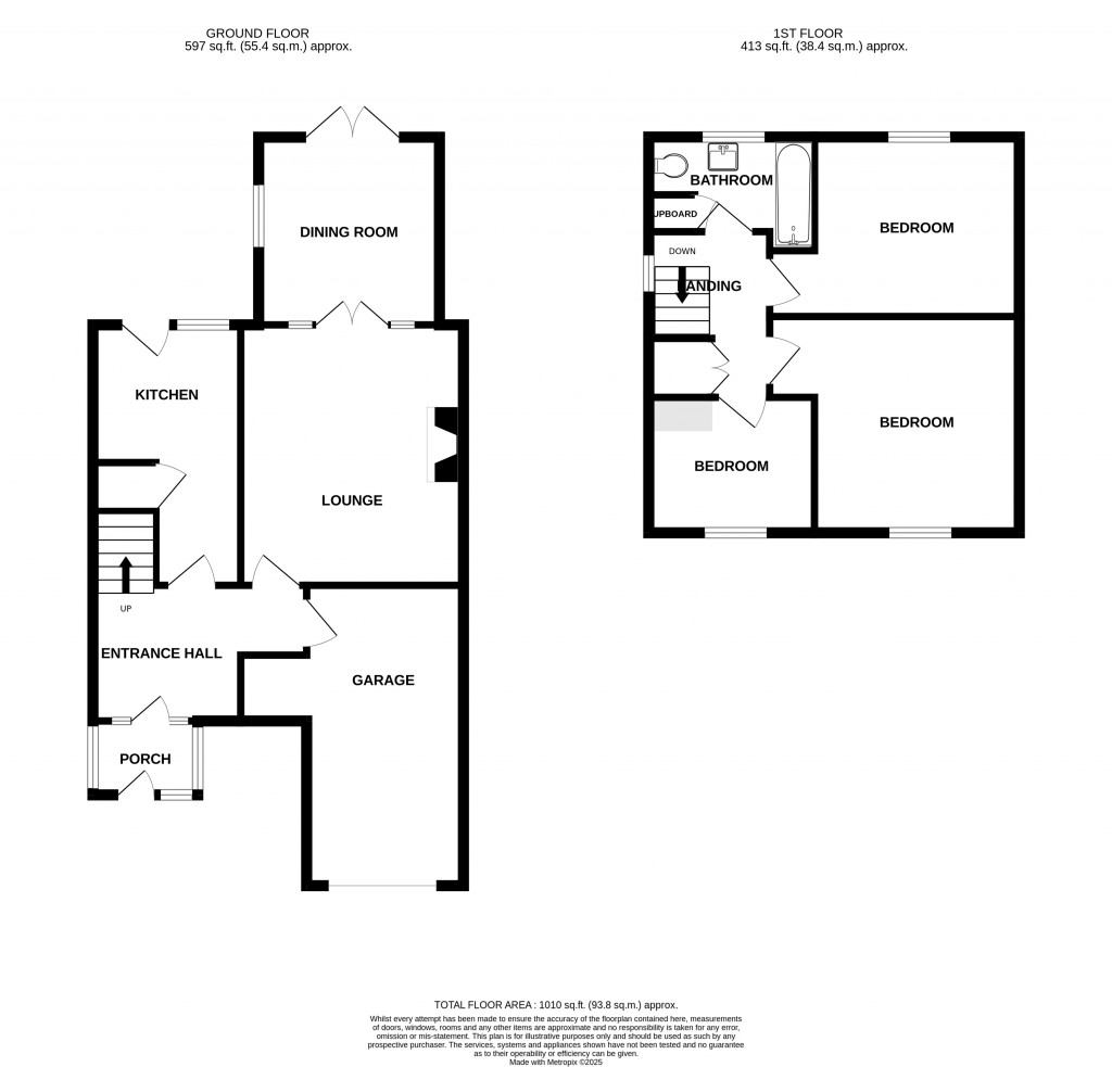 Floorplans For Dellshore Close, Chard, Somerset, TA20