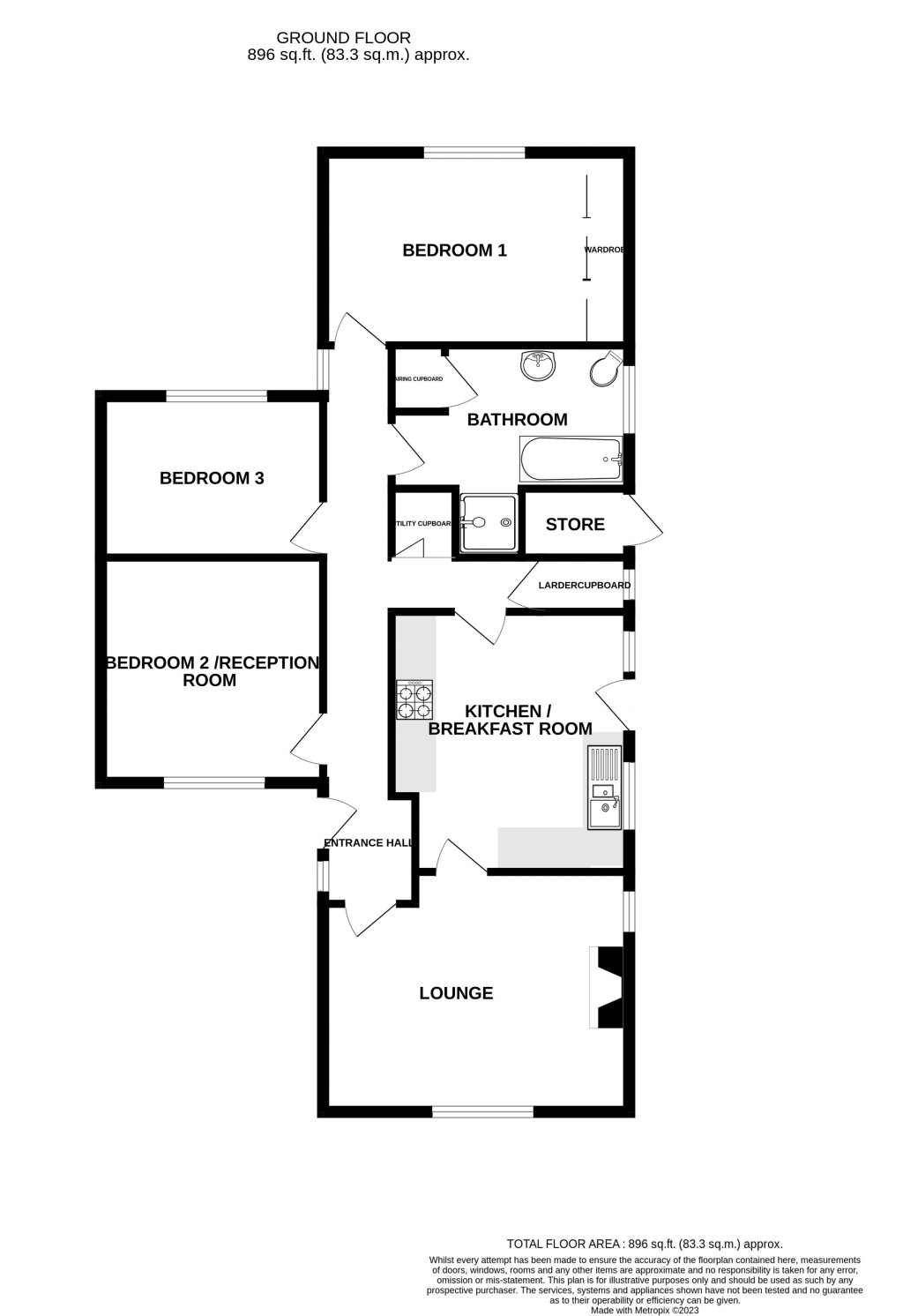 Floorplans For Mill Lane, Chard, Somerset, TA20