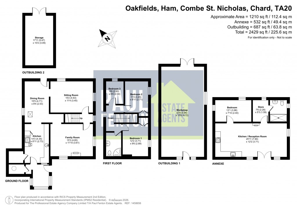 Floorplans For Ham, Combe St Nicholas, Somerset, TA20