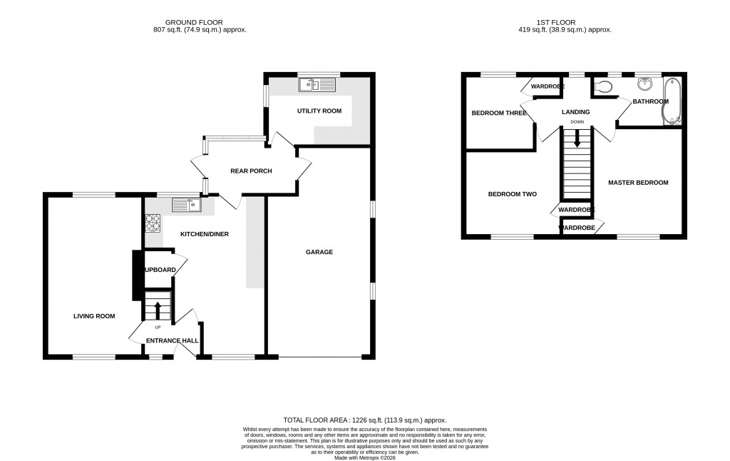 Floorplans For Bubwith Close, Chard, Somerset, TA20