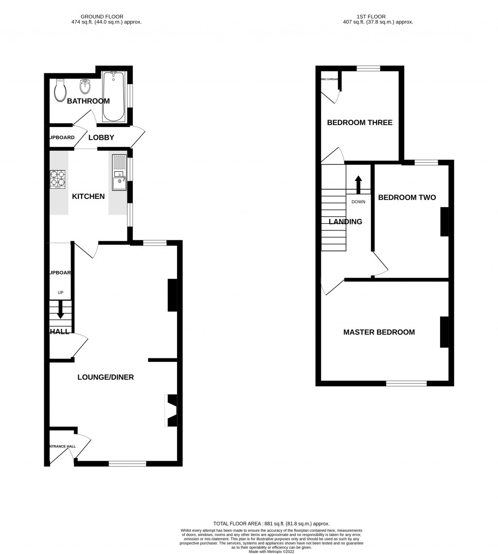 Floorplans For Boden Street, Chard, Somerset, TA20