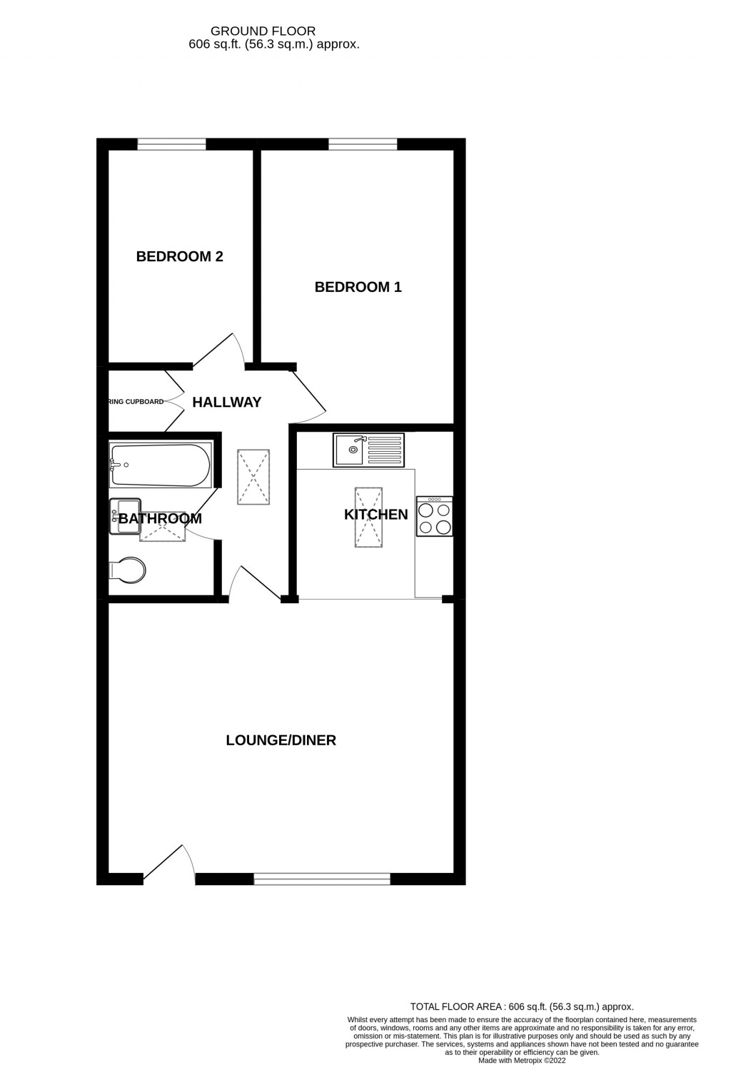 Floorplans For Avishayes Road, Chard, Somerset, TA20