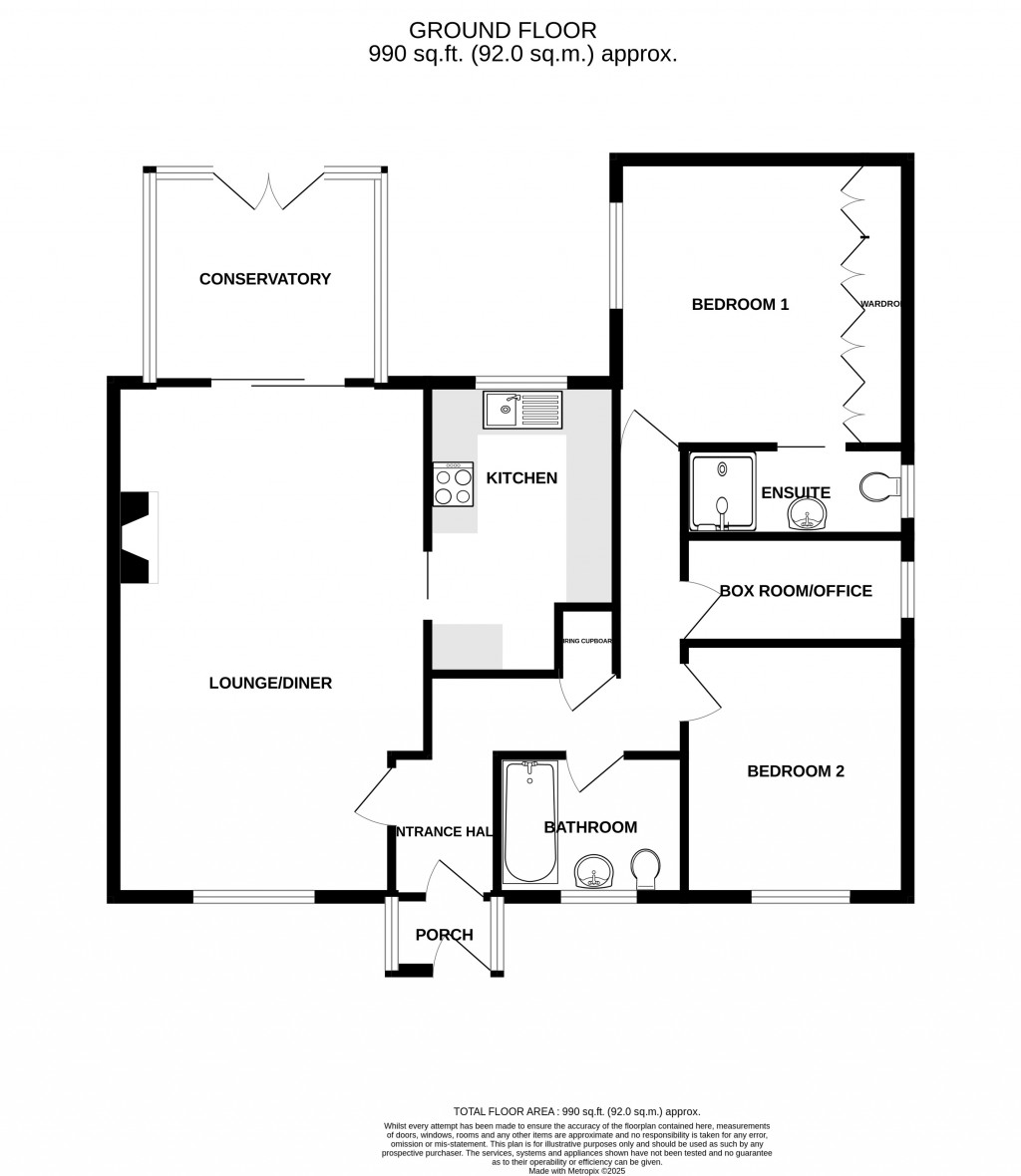Floorplans For Langdons Way, Tatworth, Somerset, TA20