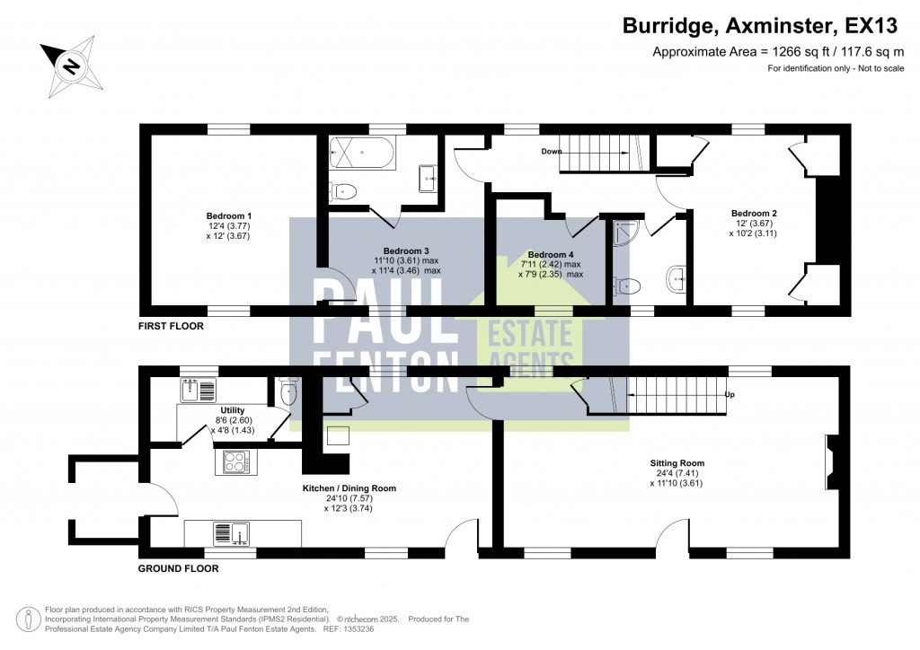 Floorplans For Burridge, Axminster, Devon, EX13