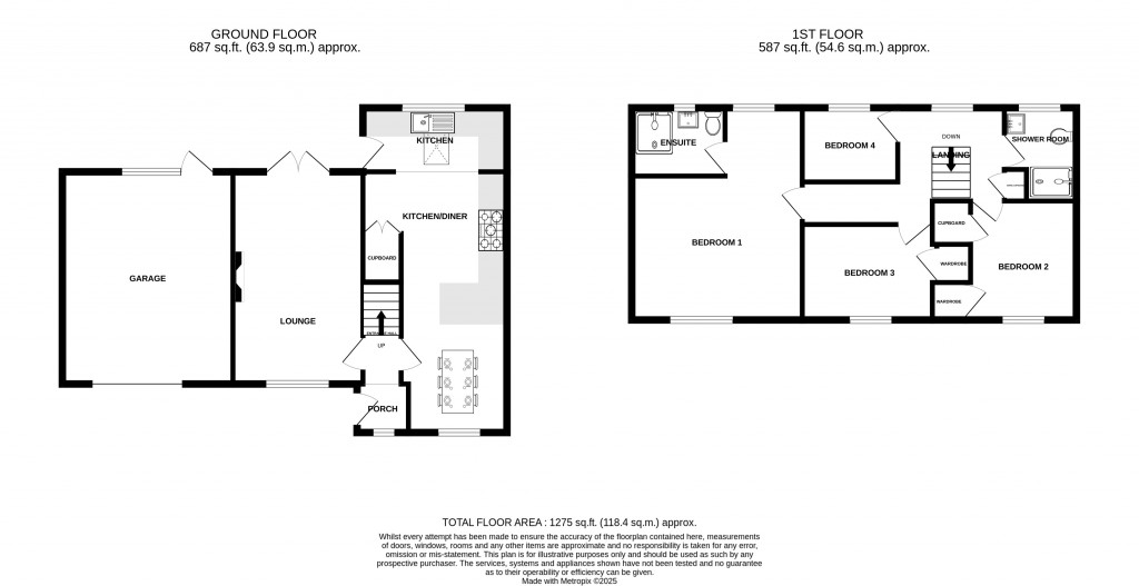 Floorplans For Nursery Gardens, Chard, Somerset, TA20