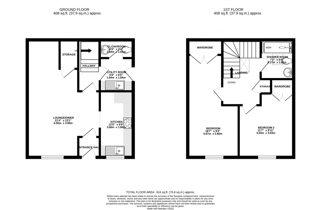Floorplans For 64 Combe Street, Chard, Somerset, TA20