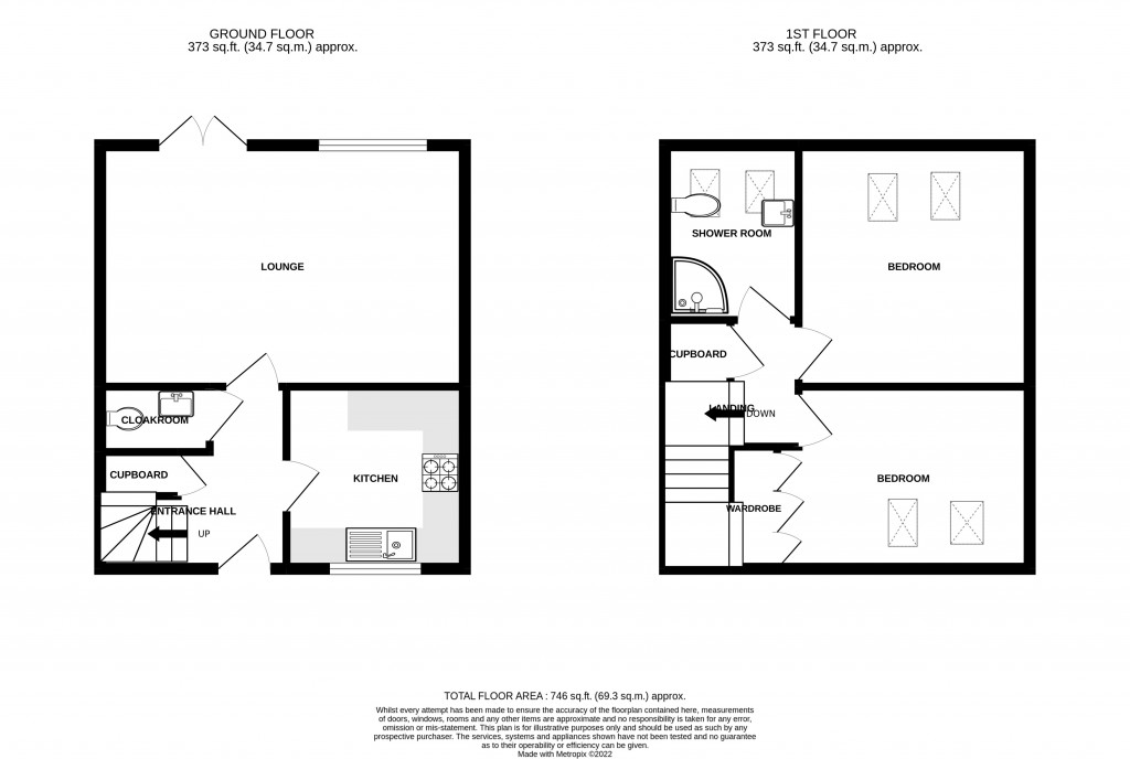 Floorplans For Tudor Court, Chard, Somerset, TA20