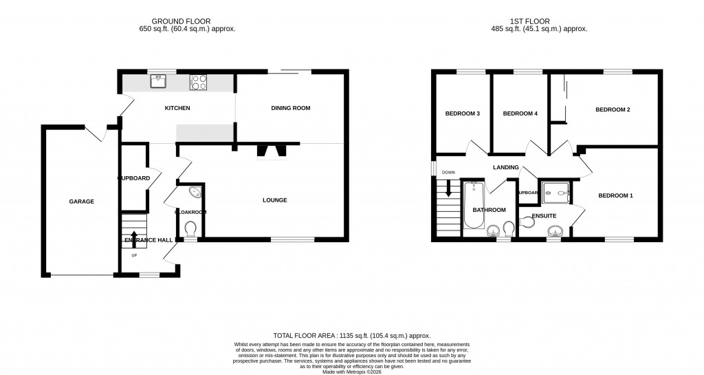 Floorplans For Glynsmead, Tatworth, Somerset, TA20
