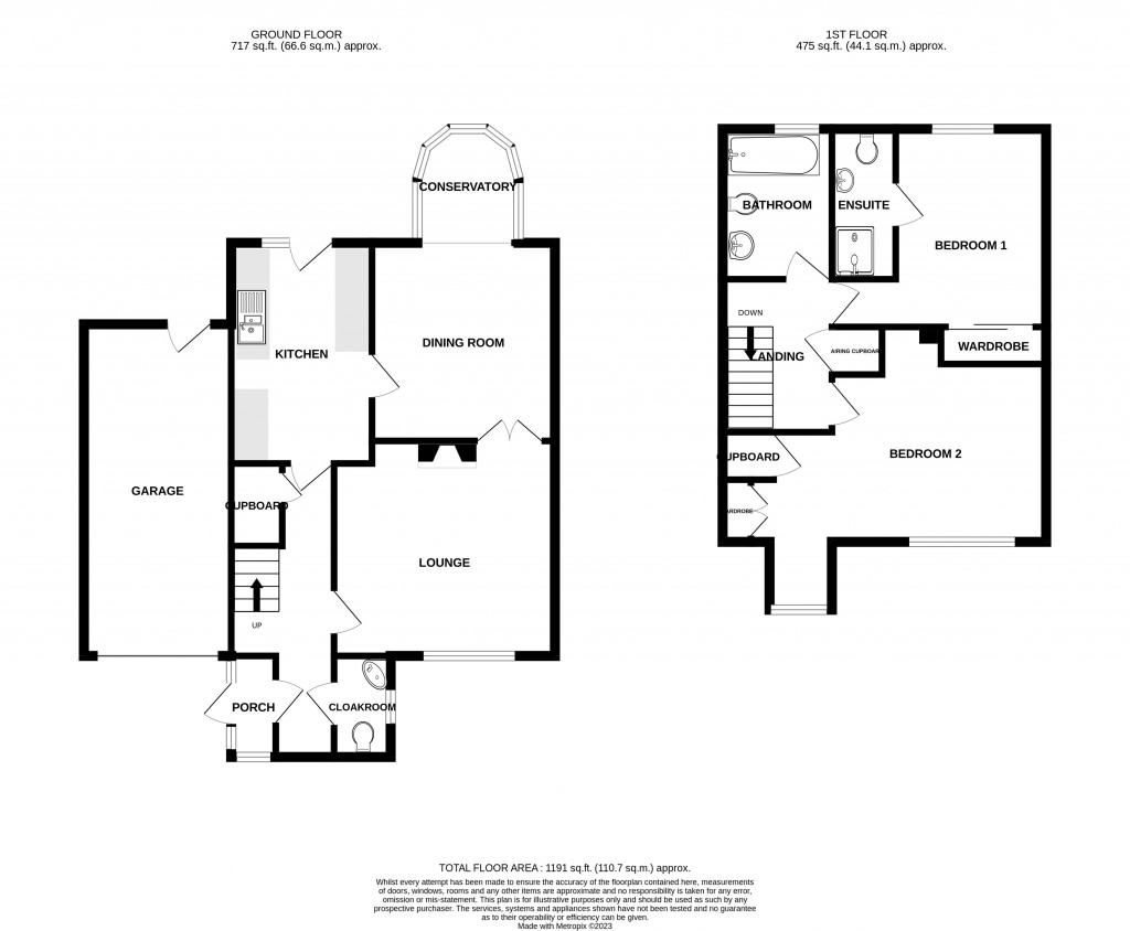 Floorplans For Glynsmead, Tatworth, Somerset, TA20