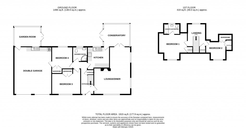 Floorplans For Fairclose, Combe St Nicholas, Chard, Somerset, TA20