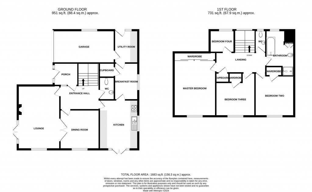 Floorplans For Bews Lane, Chard, Somerset, TA20