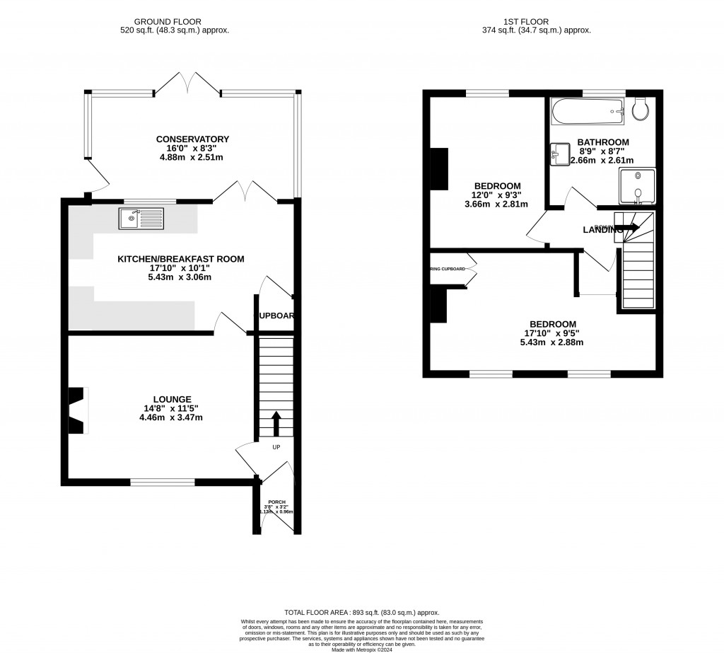 Floorplans For Mintons, Chard, Somerset, TA20