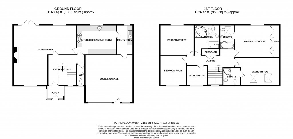 Floorplans For Foxdon Hill, Wadeford, Chard, TA20