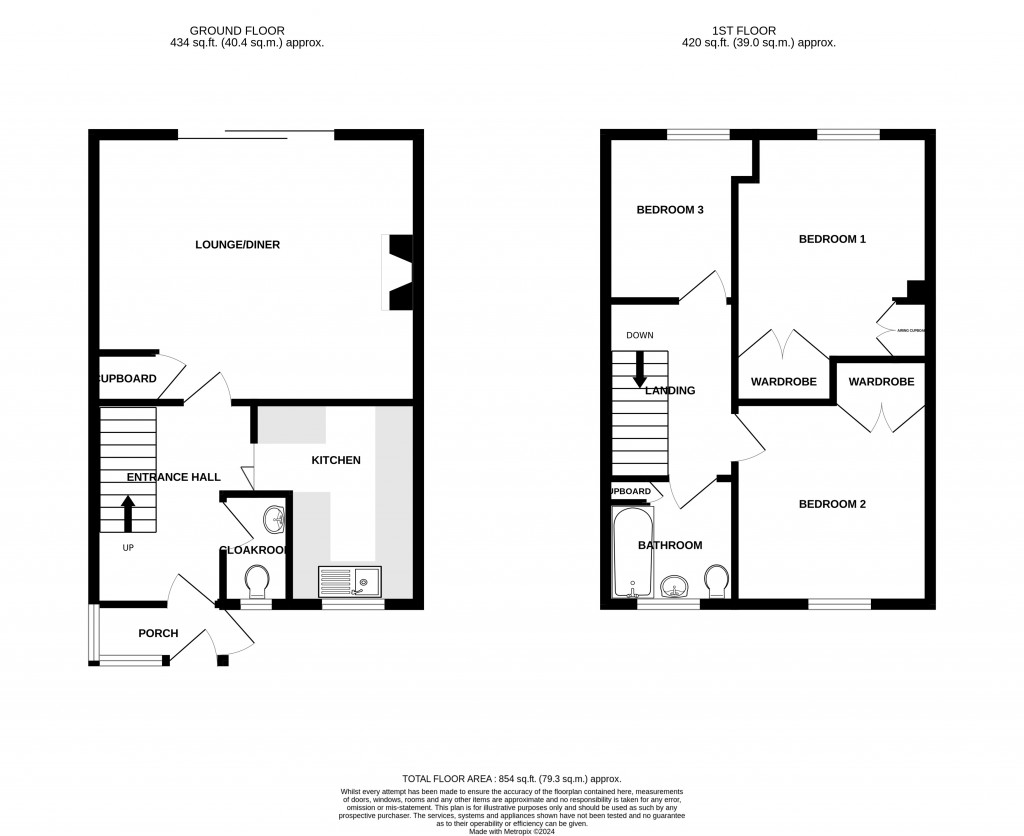 Floorplans For Fairway Rise, Chard, Somerset, TA20