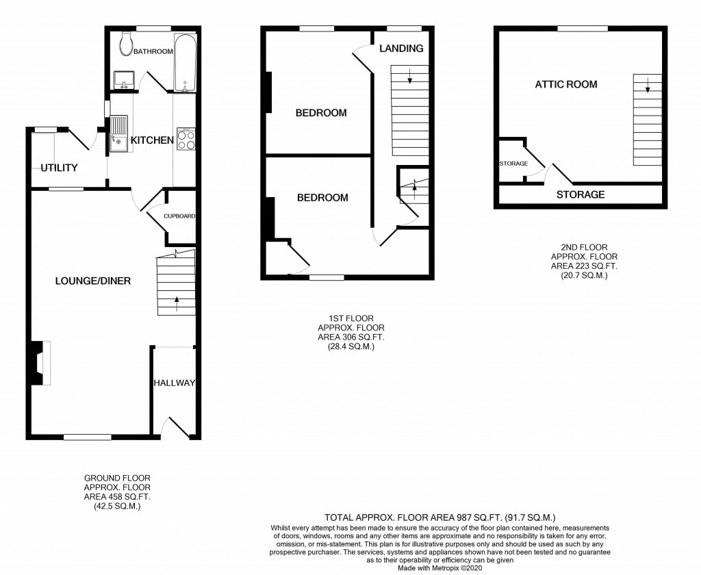 Floorplans For Cambridge Street, Chard, Somerset, TA20