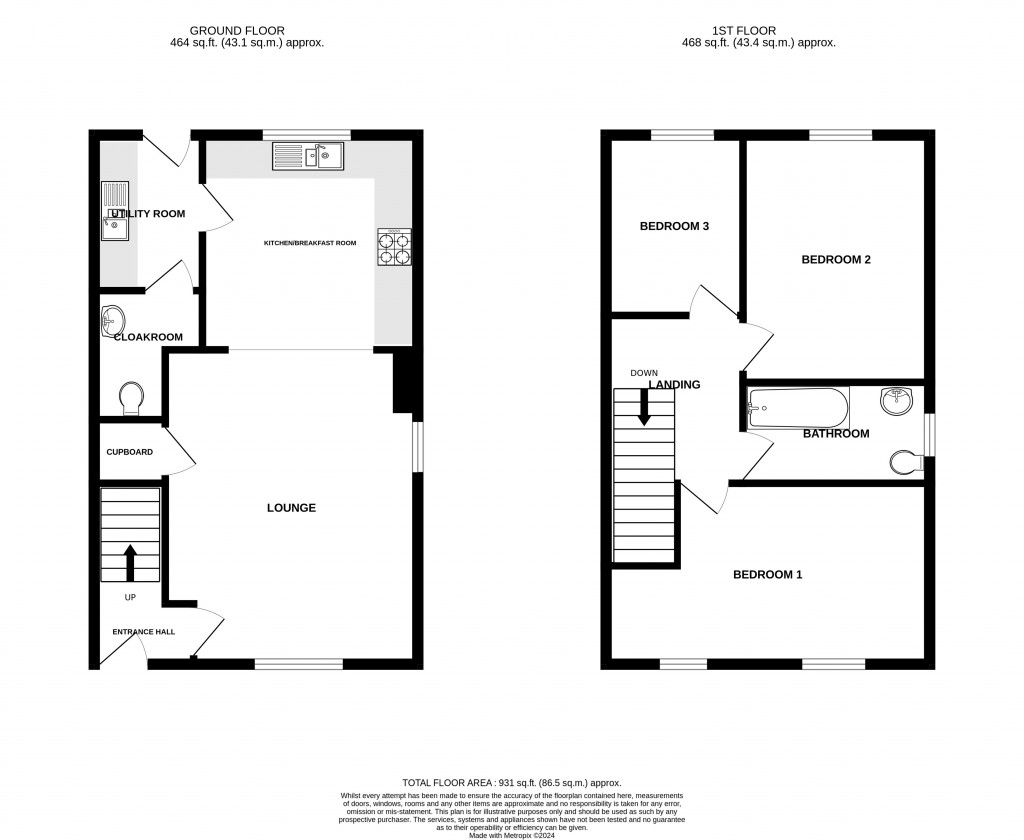 Floorplans For Bramble Lane, Chard, Somerset, TA20
