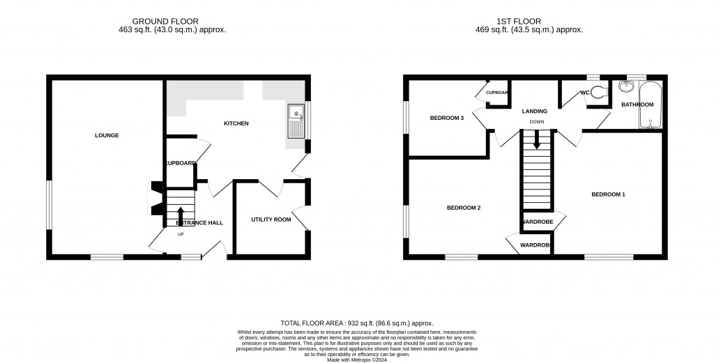Floorplans For Forton Road, Chard, Somerset, TA20