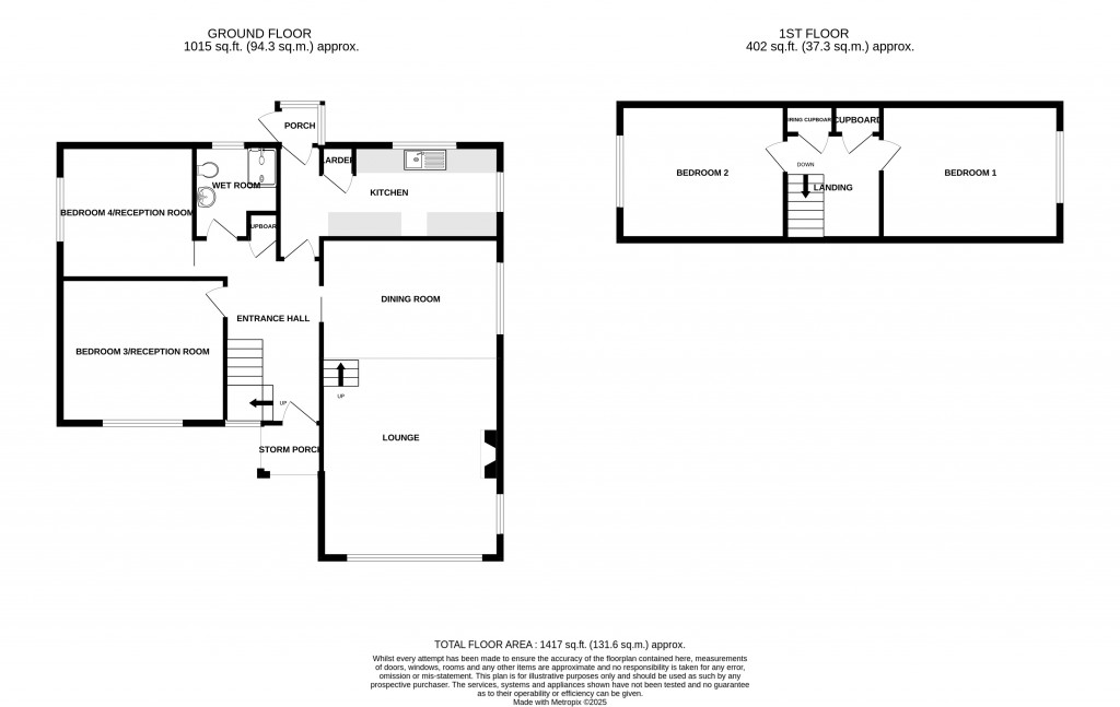 Floorplans For Helliers Road, Chard, Somerset, TA20