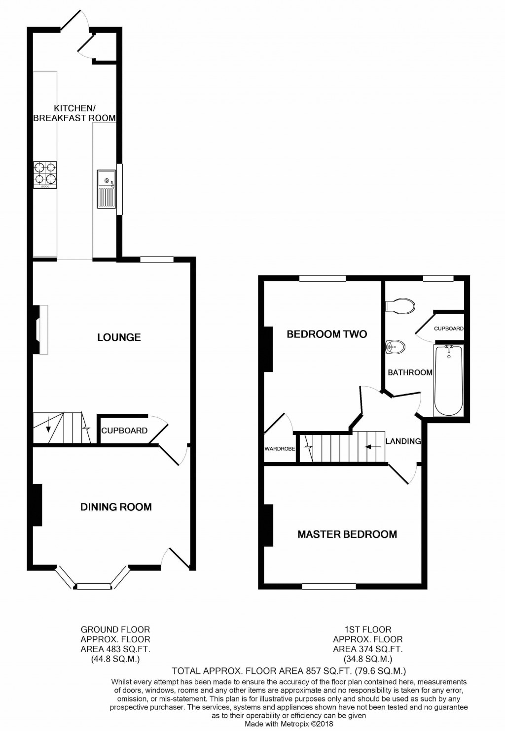 Floorplans For Springfield Terrace, Tatworth, Somerset, TA20