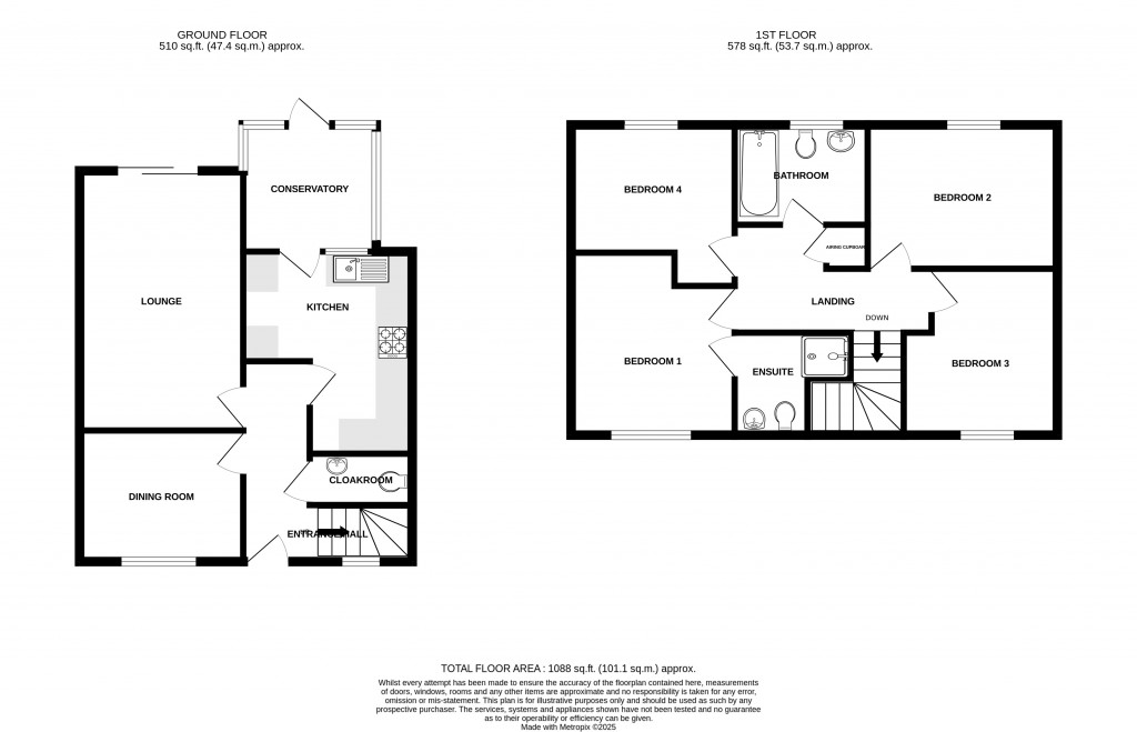 Floorplans For Brutton Way, Chard, Somerset, TA20