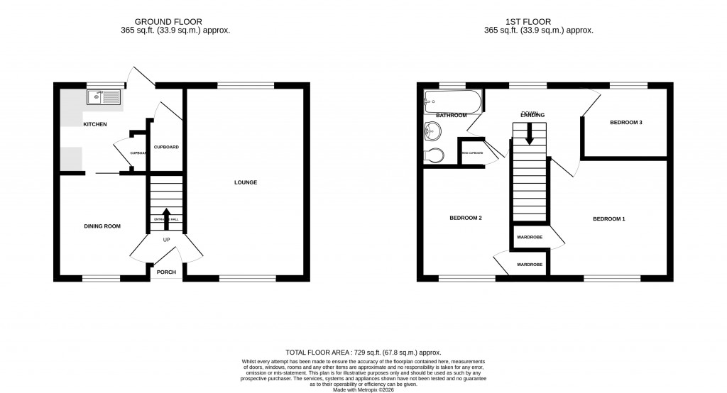 Floorplans For Lower Touches, Chard, Somerset, TA20
