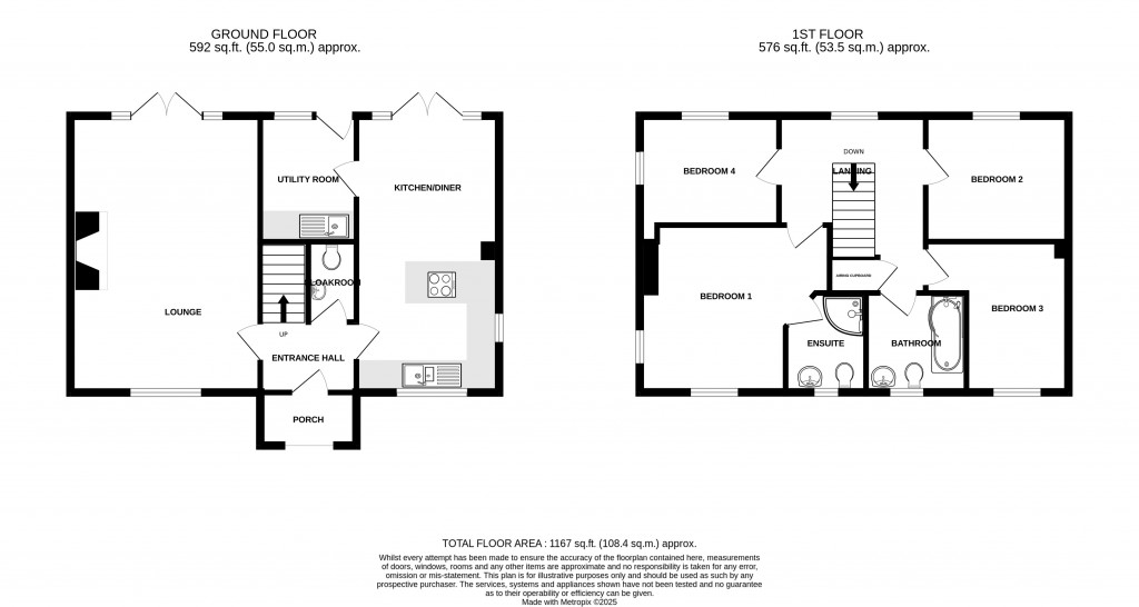 Floorplans For Manor Farm Close, Tatworth, Chard, Somerset, TA20