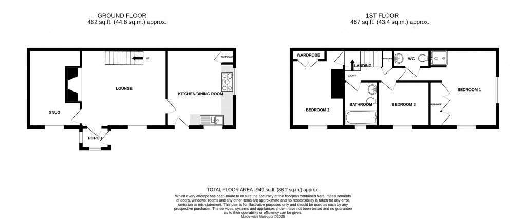 Floorplans For Winterhay Lane, Ilminster, Somerset, TA19