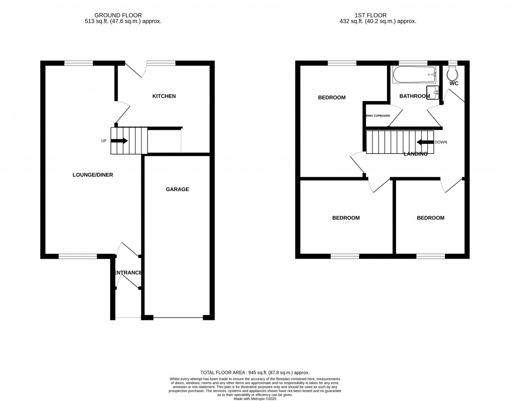 Floorplans For Clarkes Close, Chard, Somerset, TA20