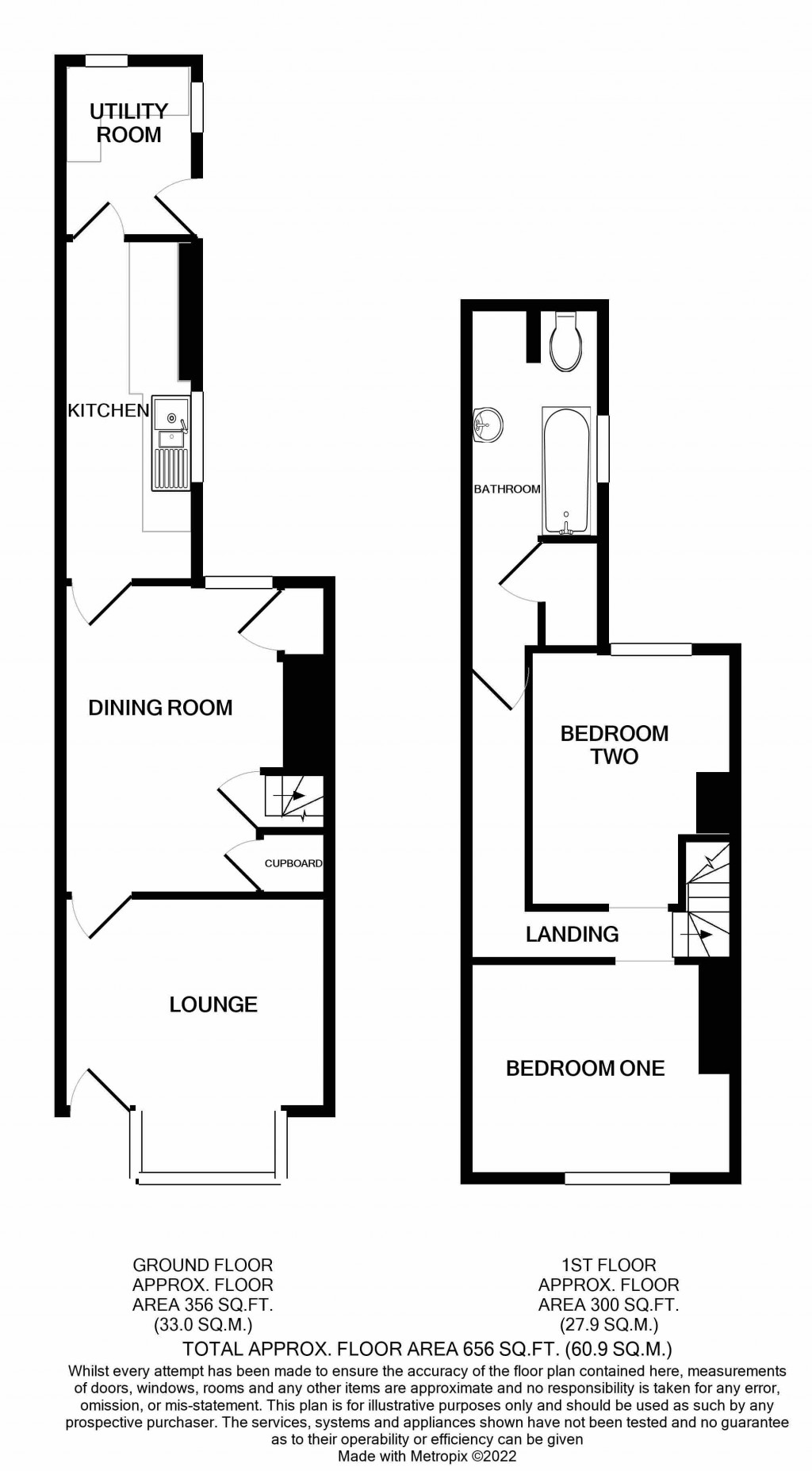 Floorplans For 93 High Street, Chard, Somerset, TA20