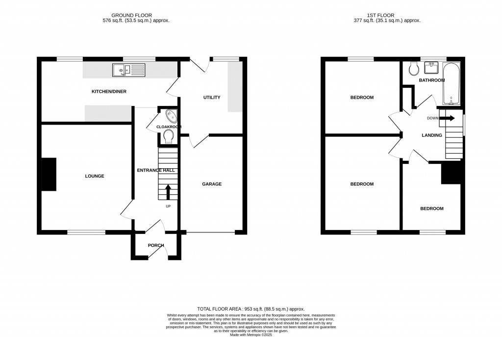 Floorplans For King Cuthred Close, Chard, Somerset, TA20