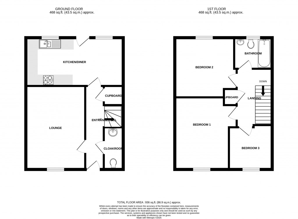 Floorplans For May Close, Chard, Somerset, TA20