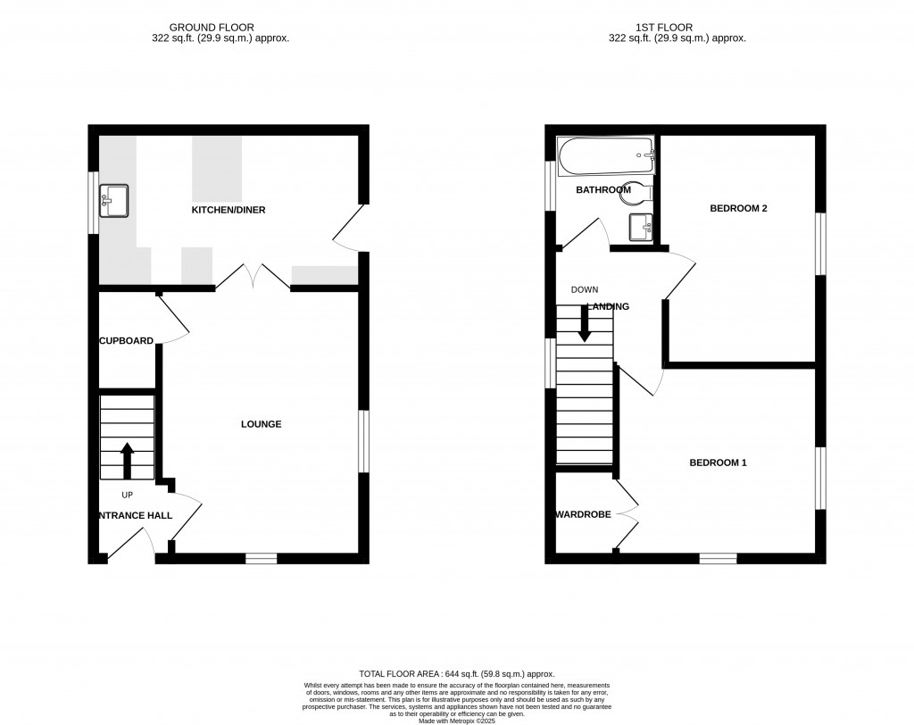 Floorplans For Drakes Meadow, Yarcombe, Devon, EX14