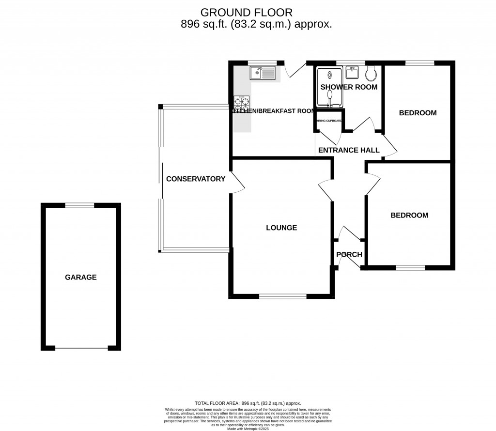 Floorplans For Lower Touches, Chard, Somerset, TA20
