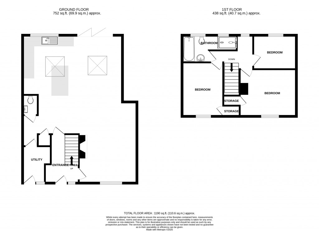 Floorplans For Copse Lane, Ilton, Nr Ilminster, Somerset, TA19