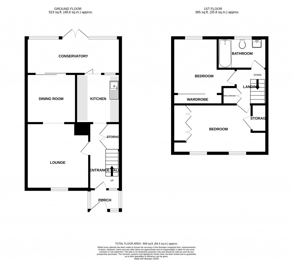 Floorplans For Middle Touches, Chard, Somerset, TA20