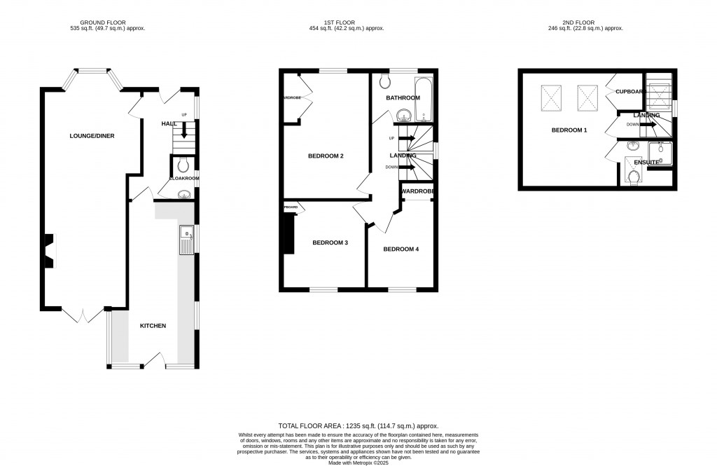 Floorplans For Touchstone Lane, Chard, Somerset, TA20