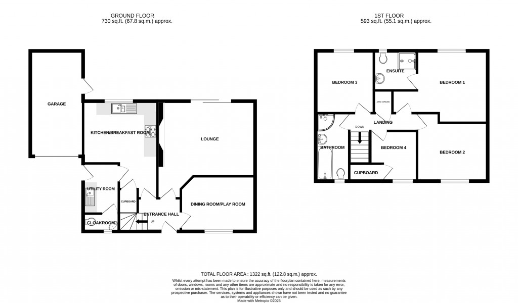 Floorplans For Brutton Way, Chard, Somerset, TA20
