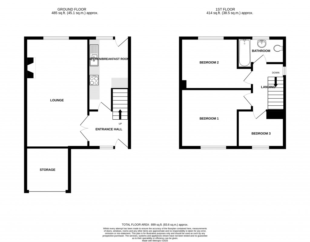 Floorplans For Dellshore Close, Chard, Somerset, TA20
