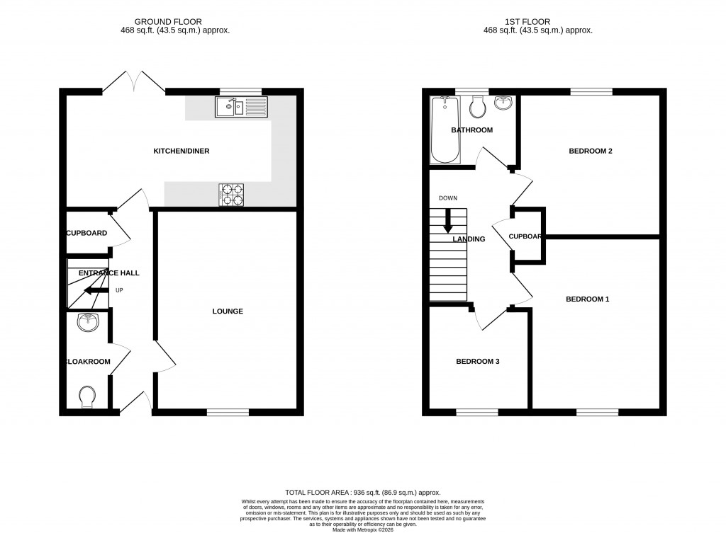 Floorplans For Fisher Court, Chard, Somerset, TA20