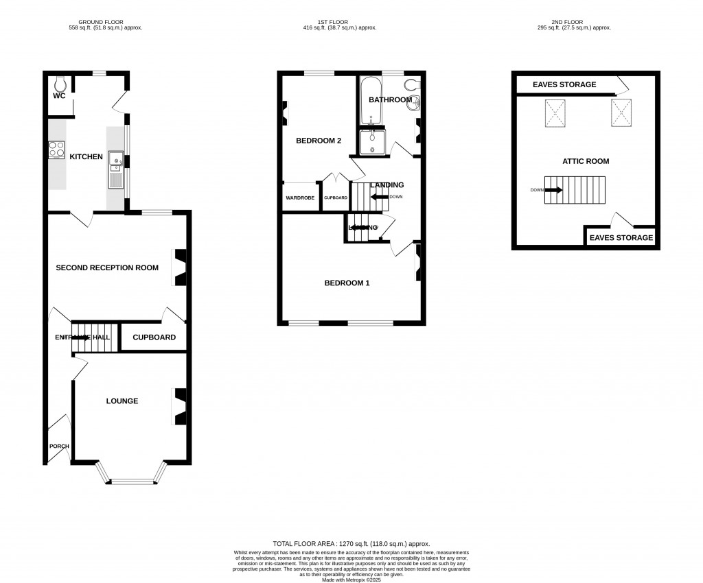 Floorplans For Park Terrace, Chard, Somerset, TA20