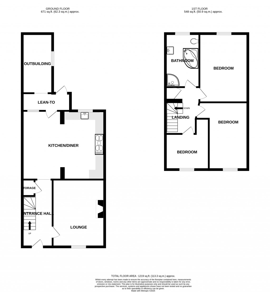 Floorplans For Church Street, Winsham, Somerset, TA20