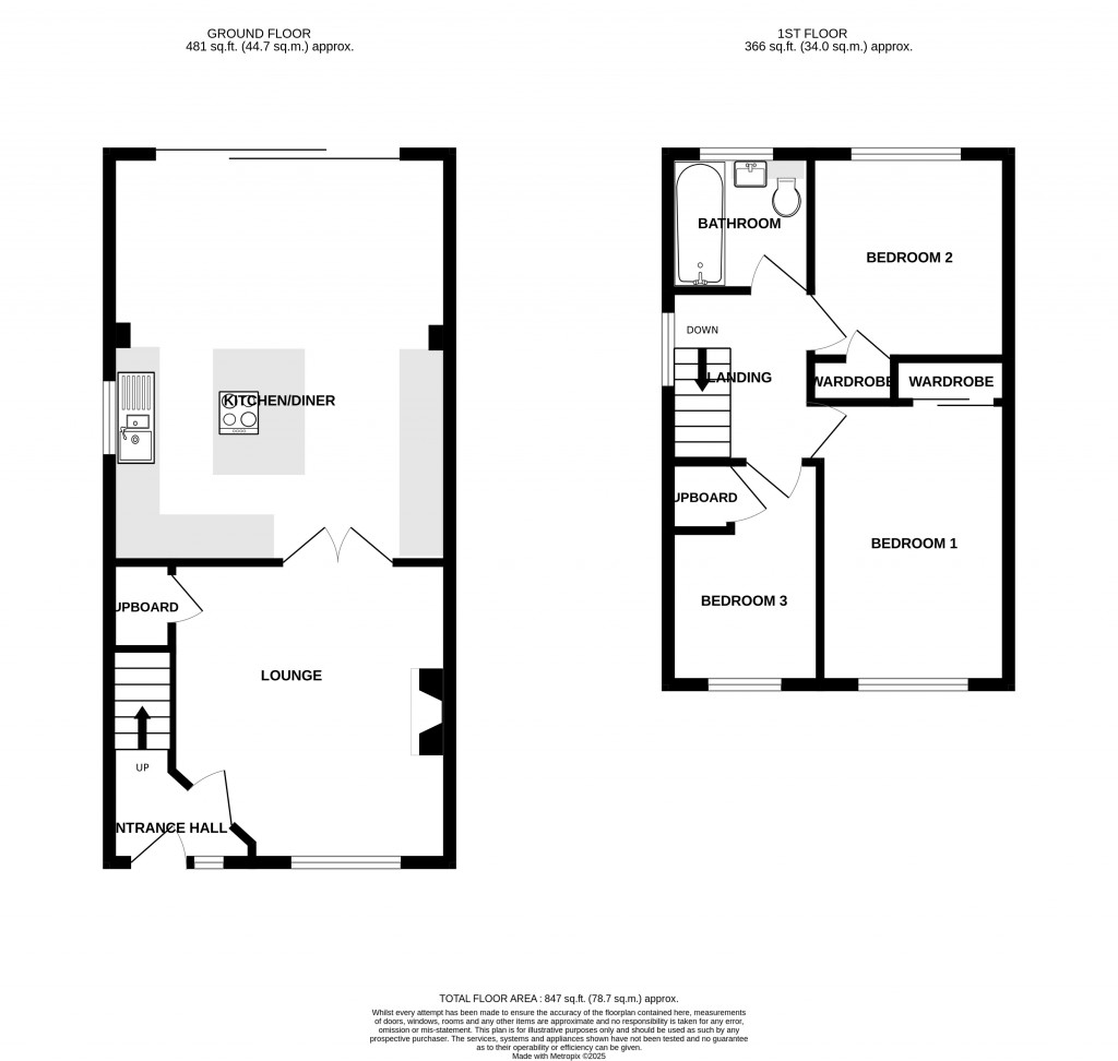 Floorplans For Herne Rise, Ilminster, Somerset, TA19