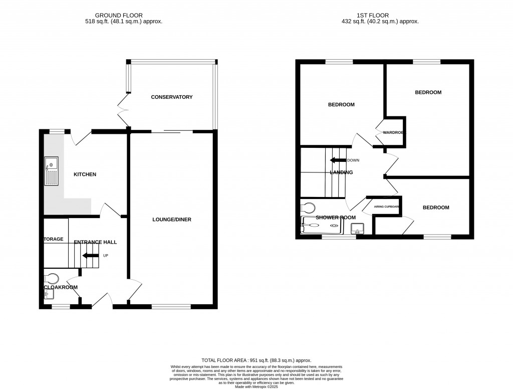 Floorplans For Middle Touches, Chard, Somerset, TA20