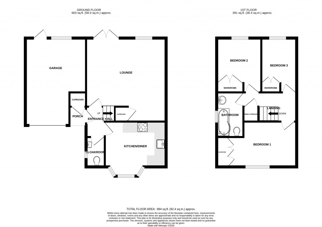 Floorplans For Bampton Avenue, Chard, Somerset, TA20