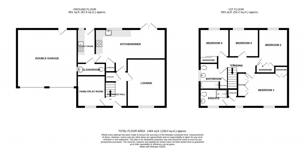 Floorplans For Hither Acre, Ilminster, Somerset, TA19