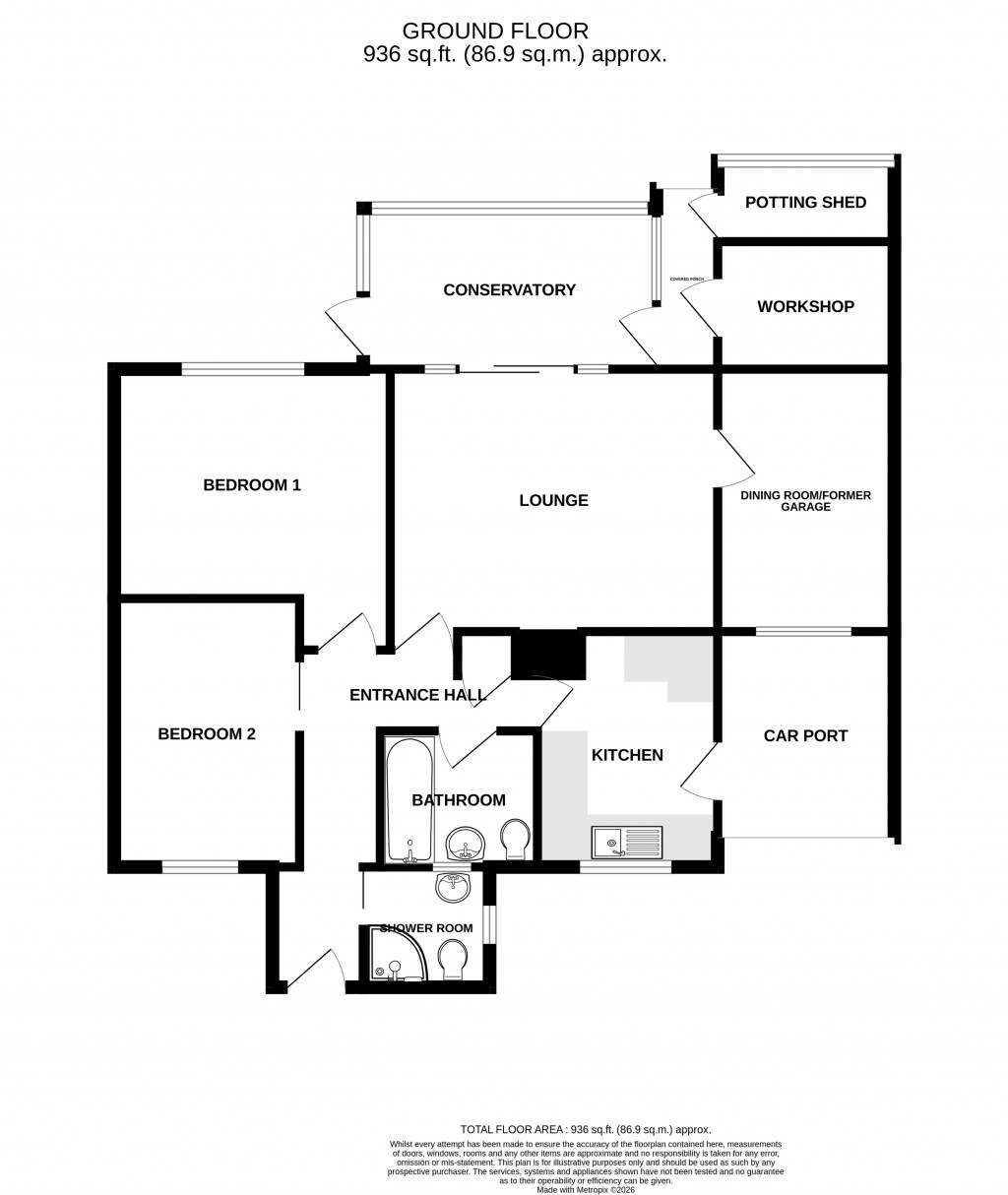 Floorplans For Rackclose Park, Chard, Somerset, TA20